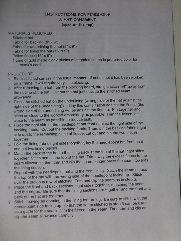 Pat Mazu - Tomorrow's Rainbows Needlepoint Pattern - Uncle Sam's Hat