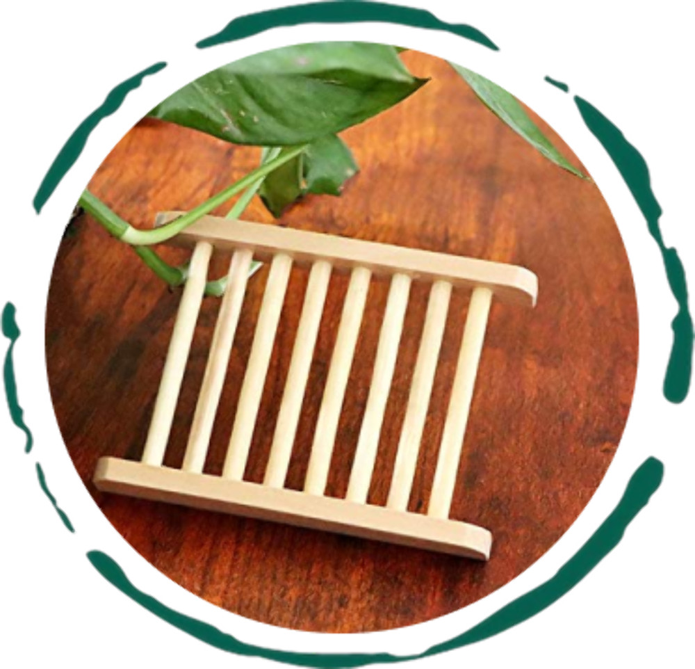 4-Pack Bamboo Soap Dish