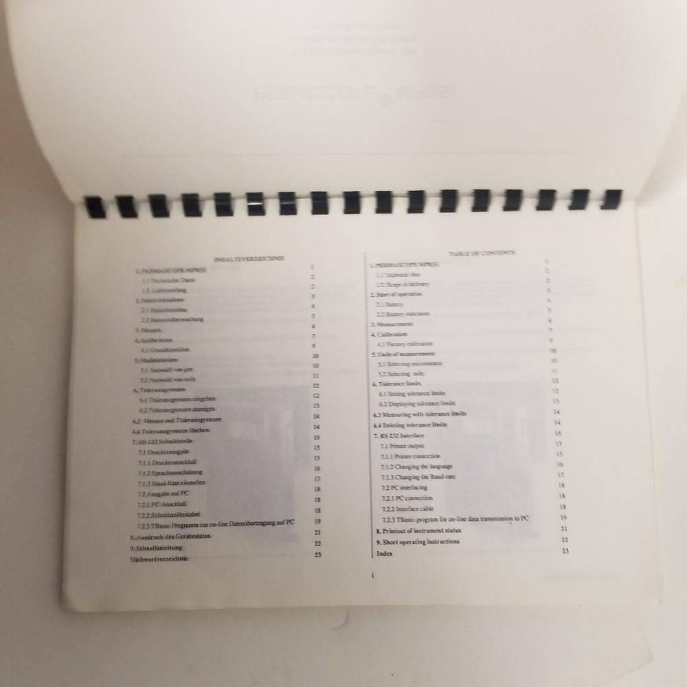 Fischer Technology Permascope MP0(S) Operating Instructions, 23 Pgs