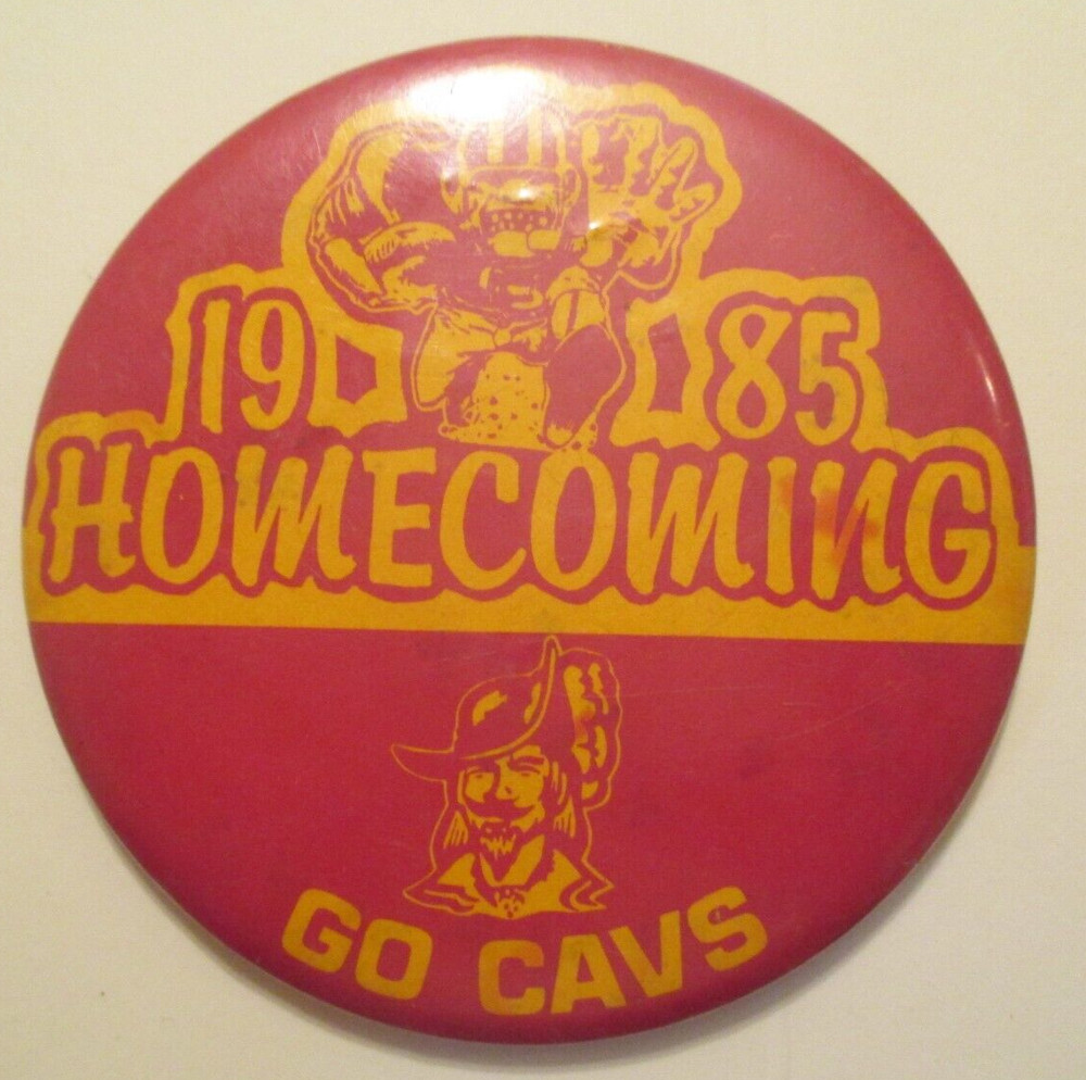 1985 Homecoming Go Cavs Pinback Button