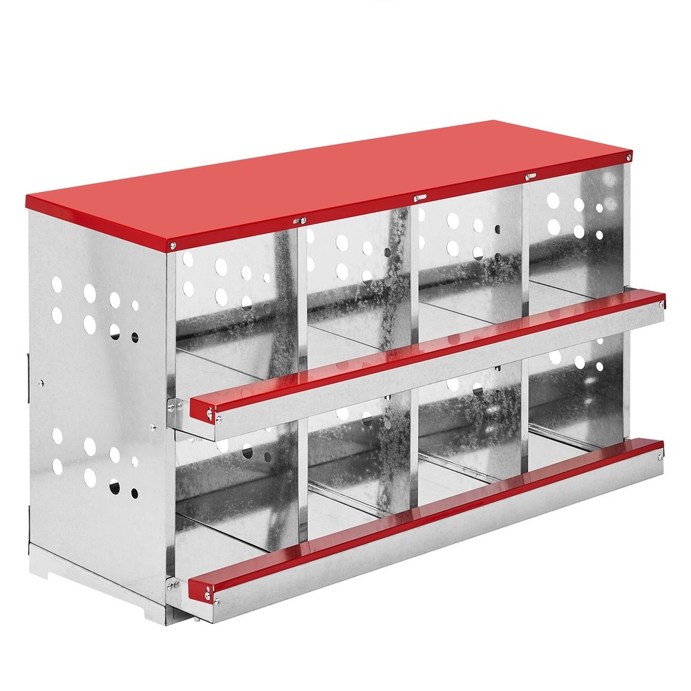 8 Compartment Chicken Metal Nesting Box, 8 Room Wall Mountable Nesting Boxes Hen