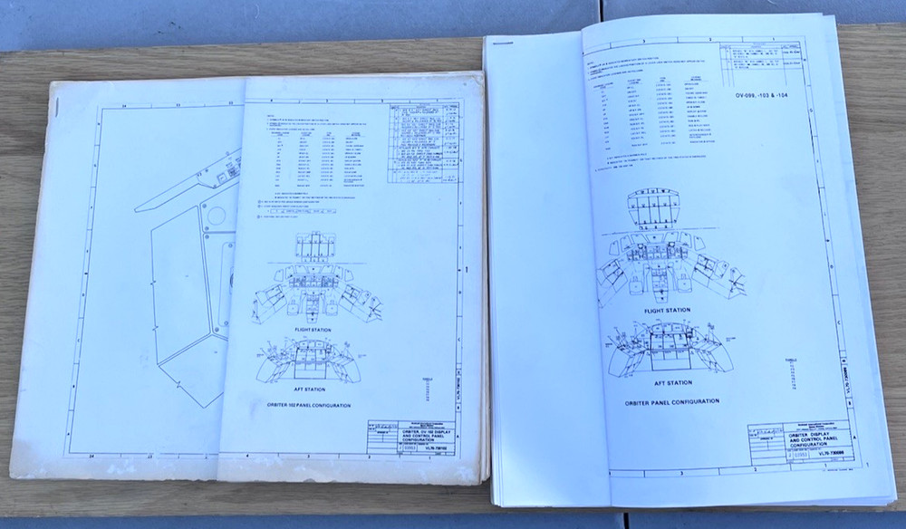 2 NASA Space Shuttle Orbiter Display & Control Panel Spacecraft Space Blueprint