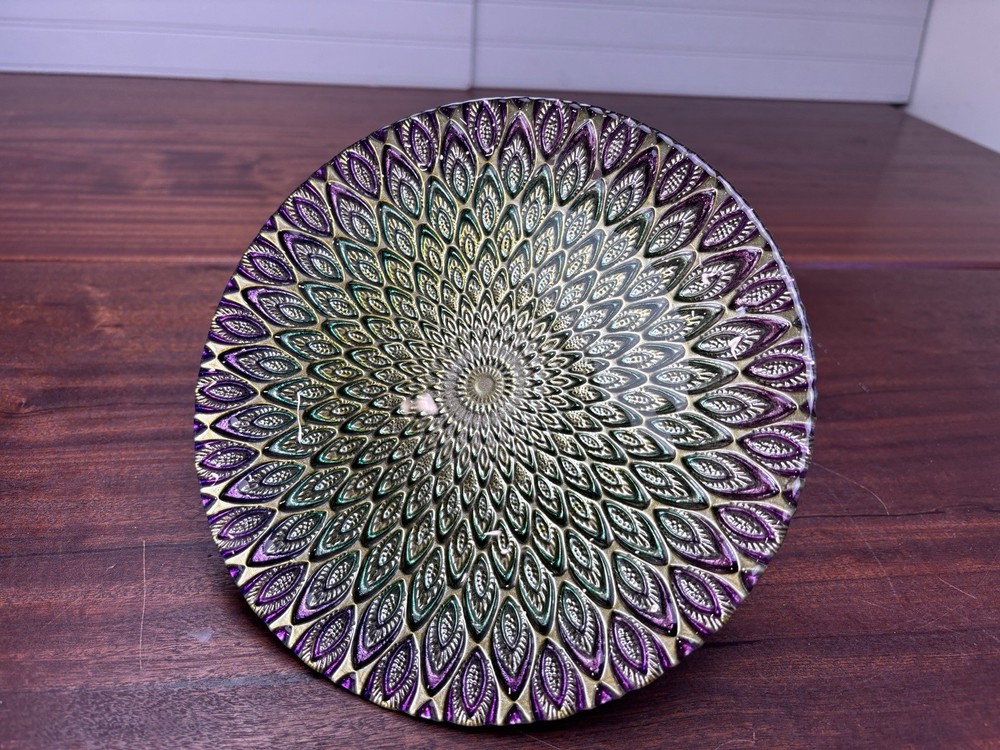 Beautiful Peacock Cake Stand 8.5”