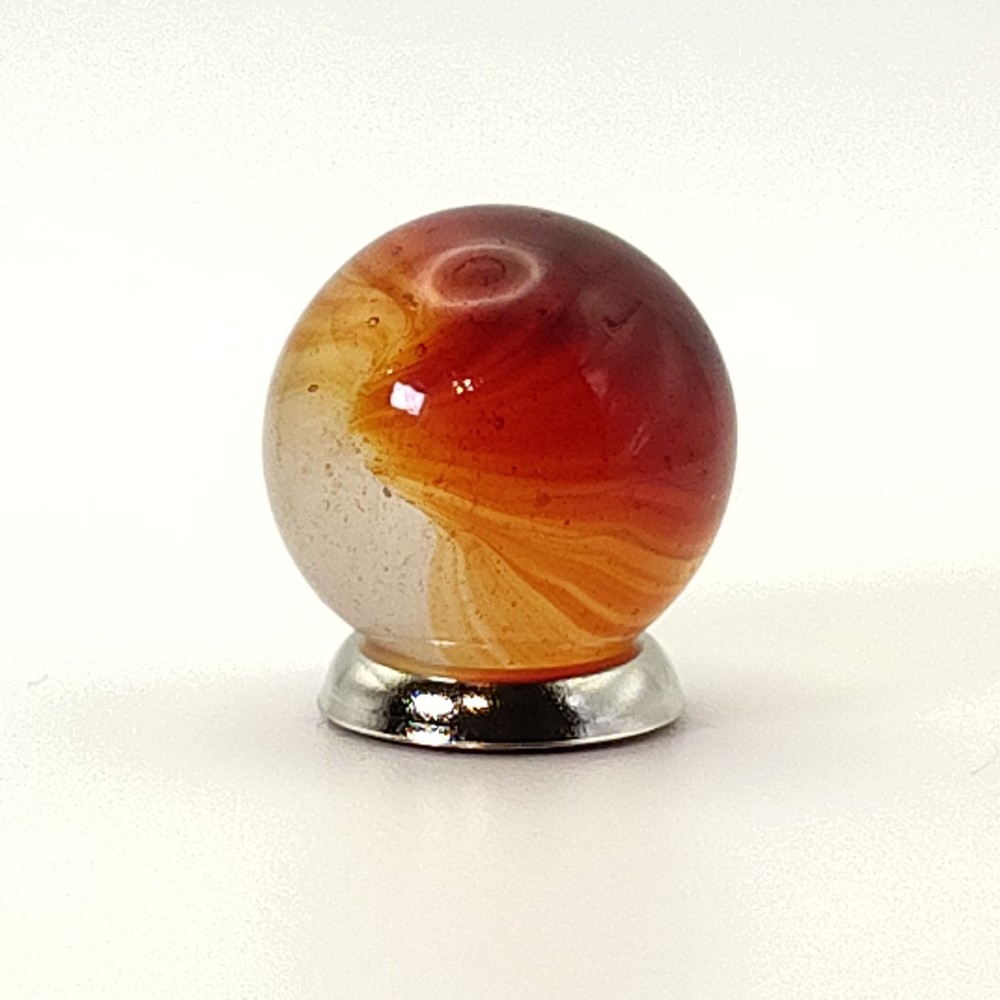 5/8" Master Marble Sunburst Deep Ruby Red & Clear NM+