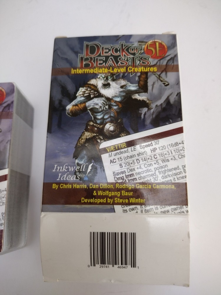 Deck Of Beast 5th Edition Intermediate Level Creatures Dungeons & Dragons