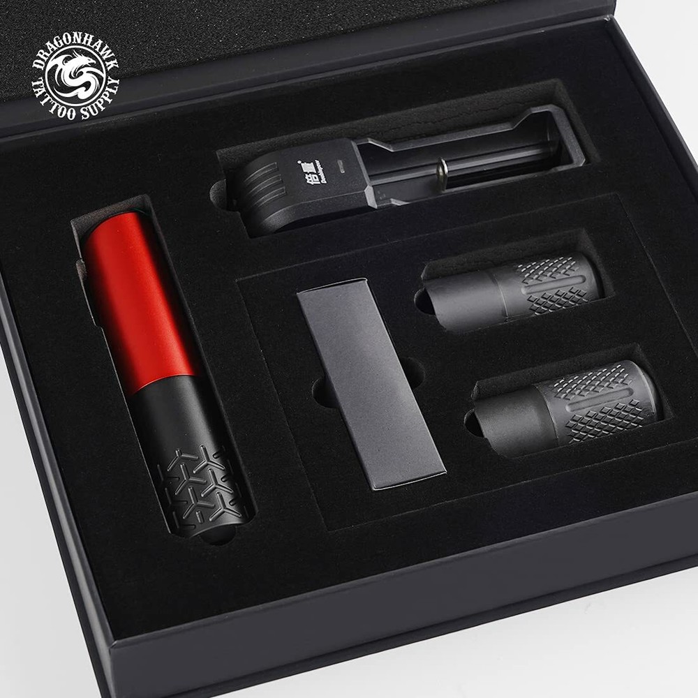 Armor Wireless Rotary Tattoo Pen Machine kit with two Replaceable Batteries Set