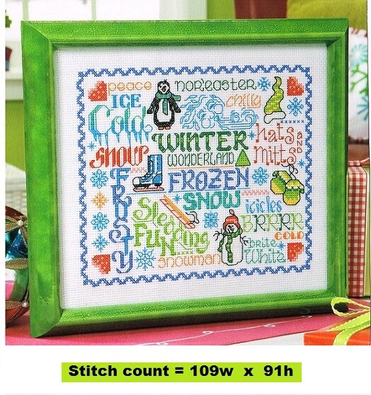 FROSTY GREETINGS   CROSS STITCH  PATTERN  ONLY   #954