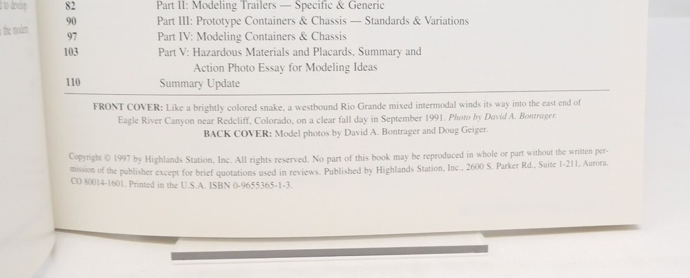 Intermodal Modeler's Guide Volume 1, Prototype Information & Modeling Projects