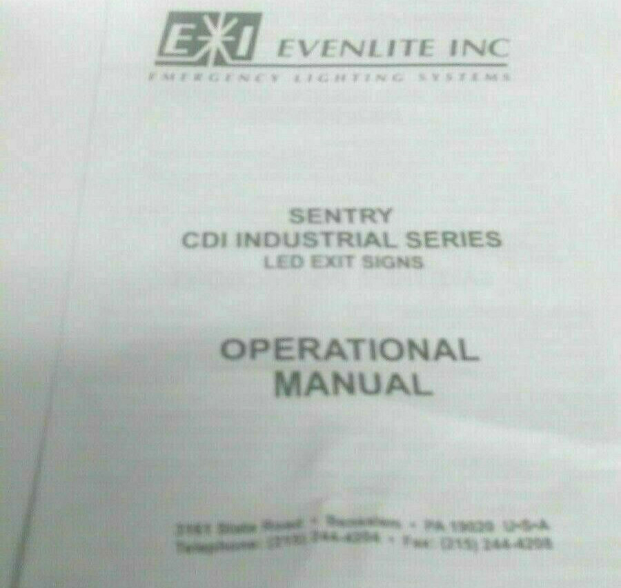 Evenlite LED cdi industrial Exit Sign Red Letters New in Package