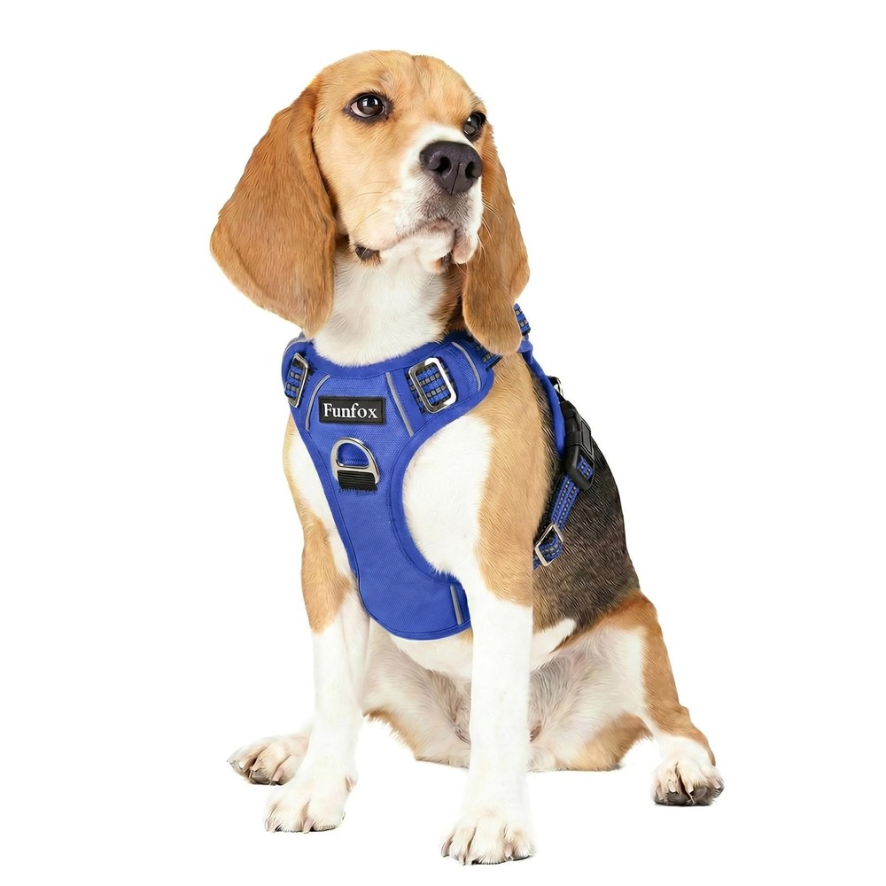 Dog Harness Medium No Pull, Adjustable 2 Clips Anti-Pull Vest with Practical ...
