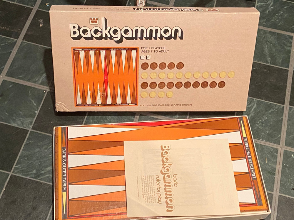 1974 Whitman Backgammon Board Game *Pre-Owned/Complete/Nice* x1