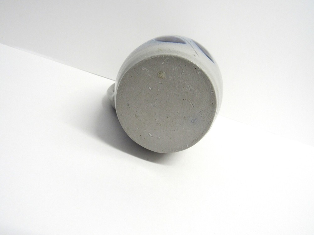 Studio Salt Glaze Cobalt Blue Stoneware Pitcher - EUC