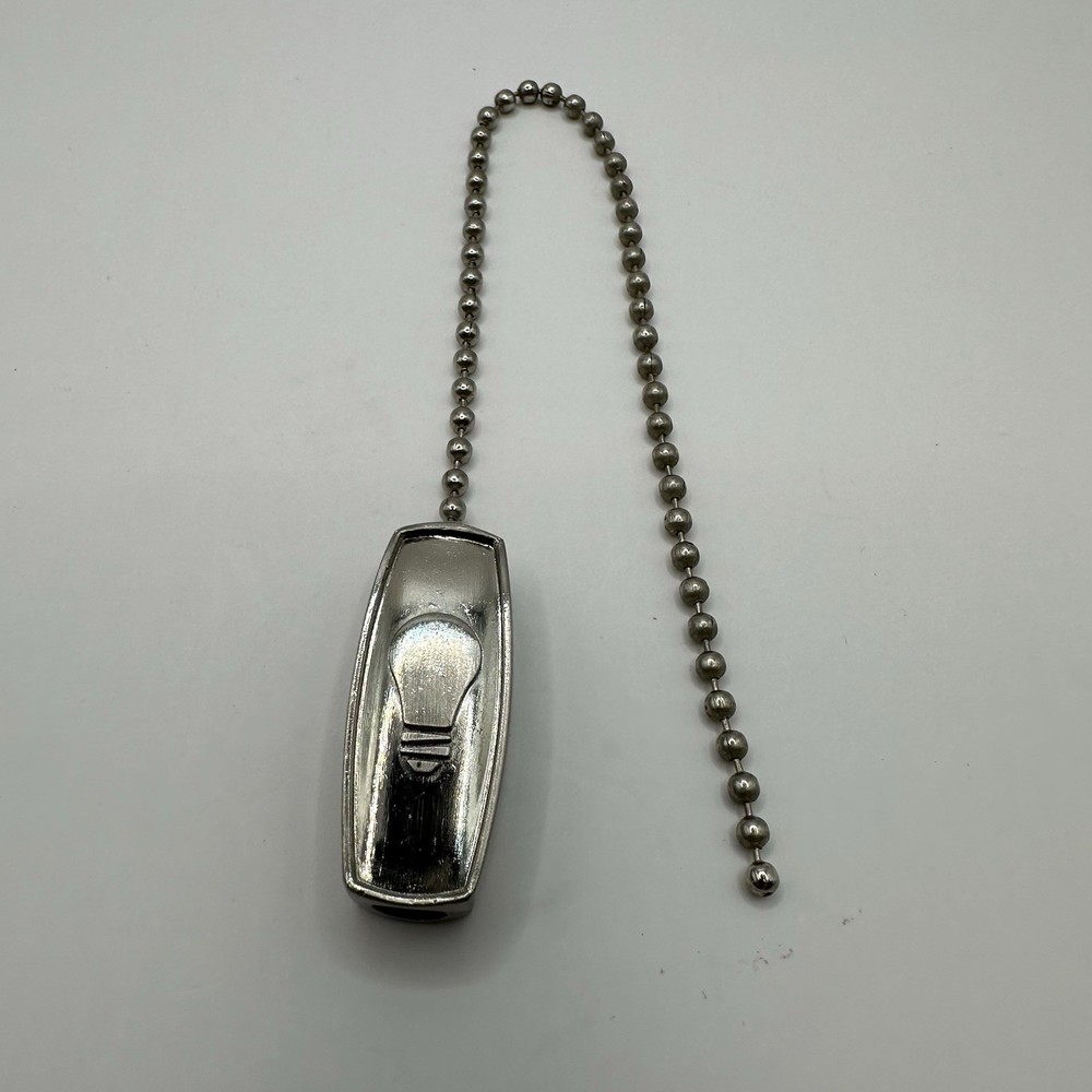 Hunter Ceiling Fan Pull Switch Pendant Chain Replacement Silver Light Bulb