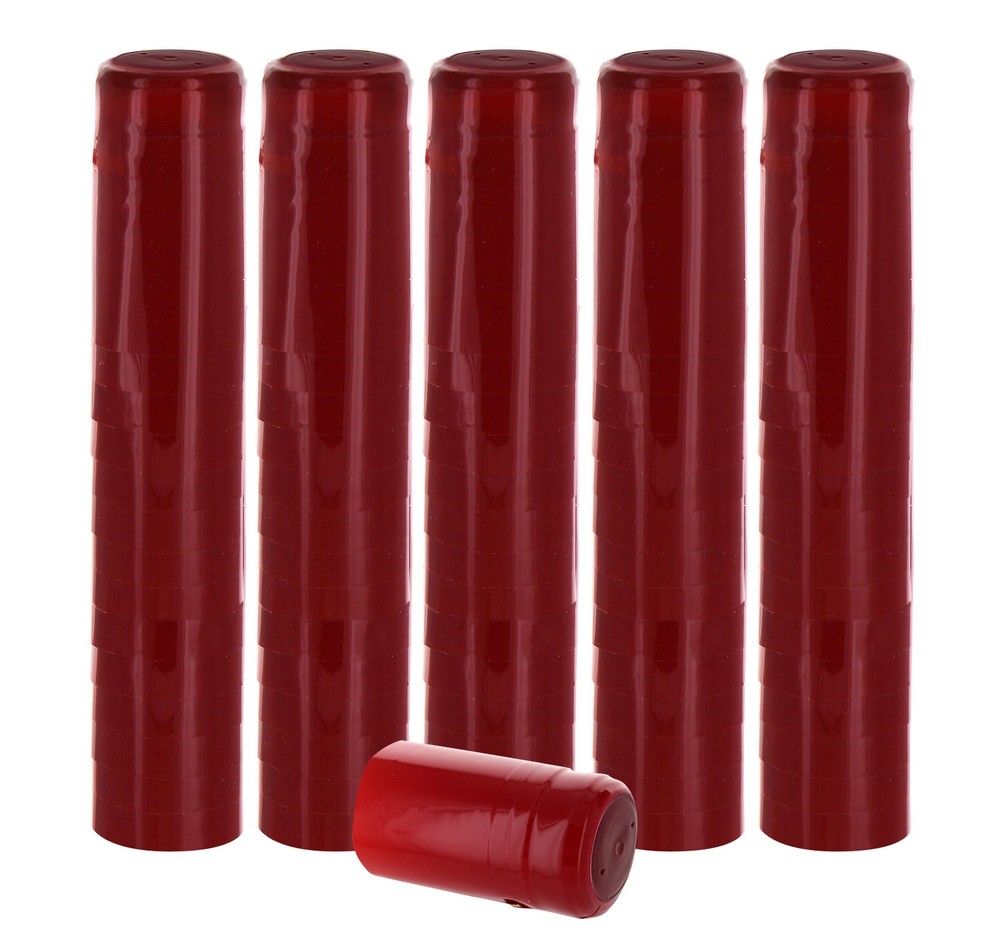 Red PVC Shrink Capsules-100 Count