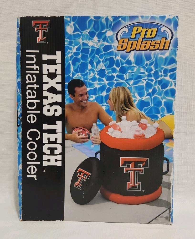 Pro Splash Texas Tech Red Raiders Inflatable Cooler-NEW