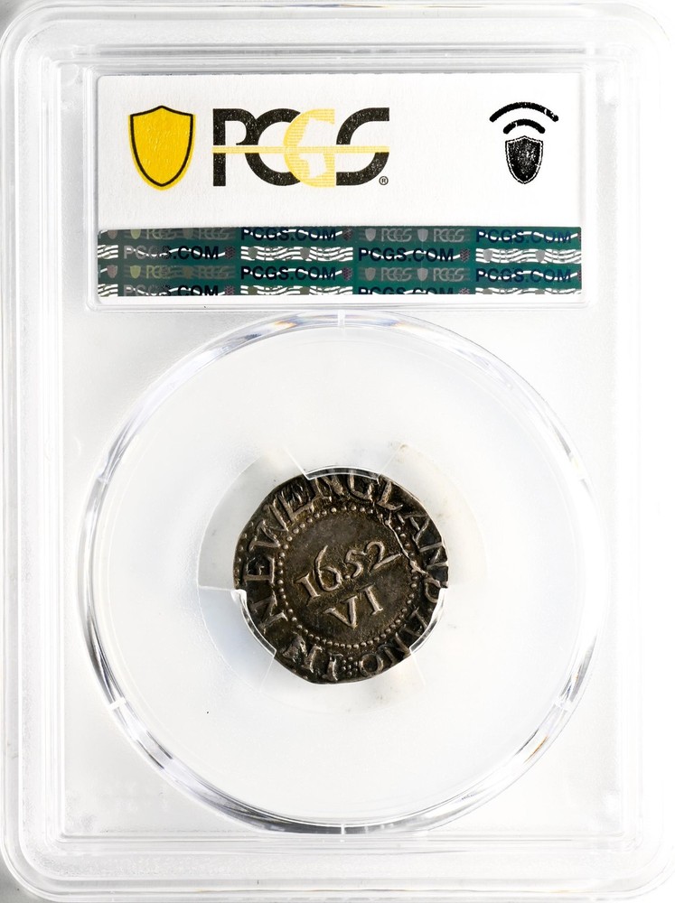 1652 OAK TREE 6PENCE PCGS MS 62