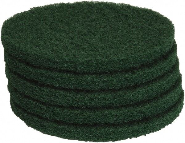 PRO SOURCE Floor Stripping Pads: 5 Pack, Green Coarse Polyester, 13" Diameter