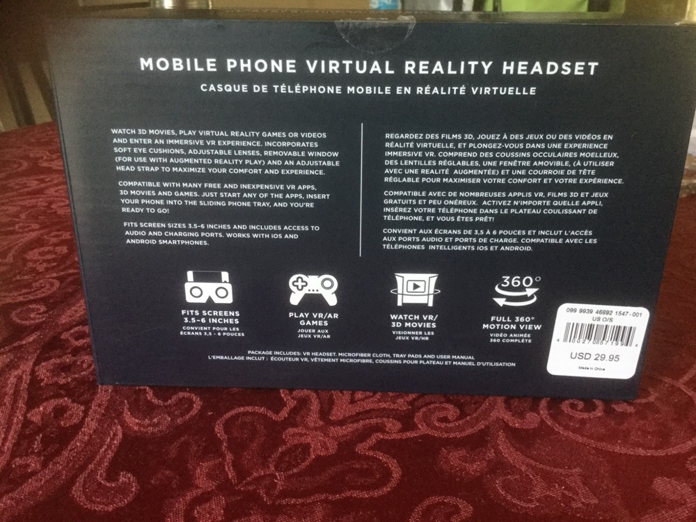 American Eagle Mobile Phone Virtual Reality Headset - New Open Box - UNTESTED
