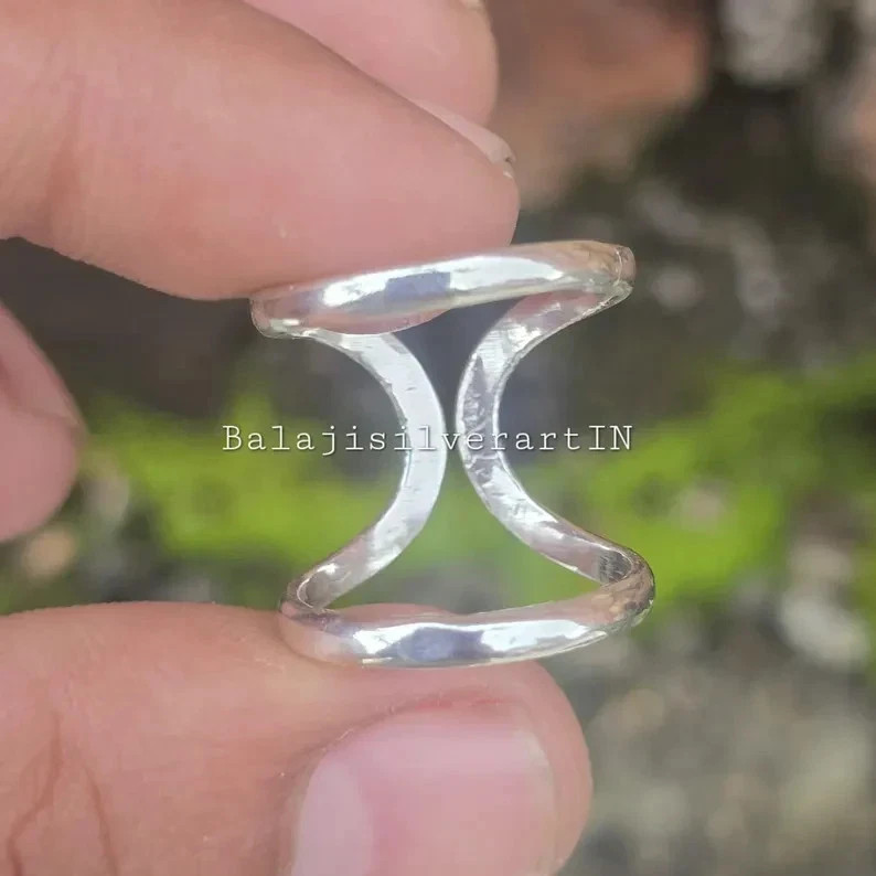 925 Sterling Silver Band Ring, Handmade Jewelry