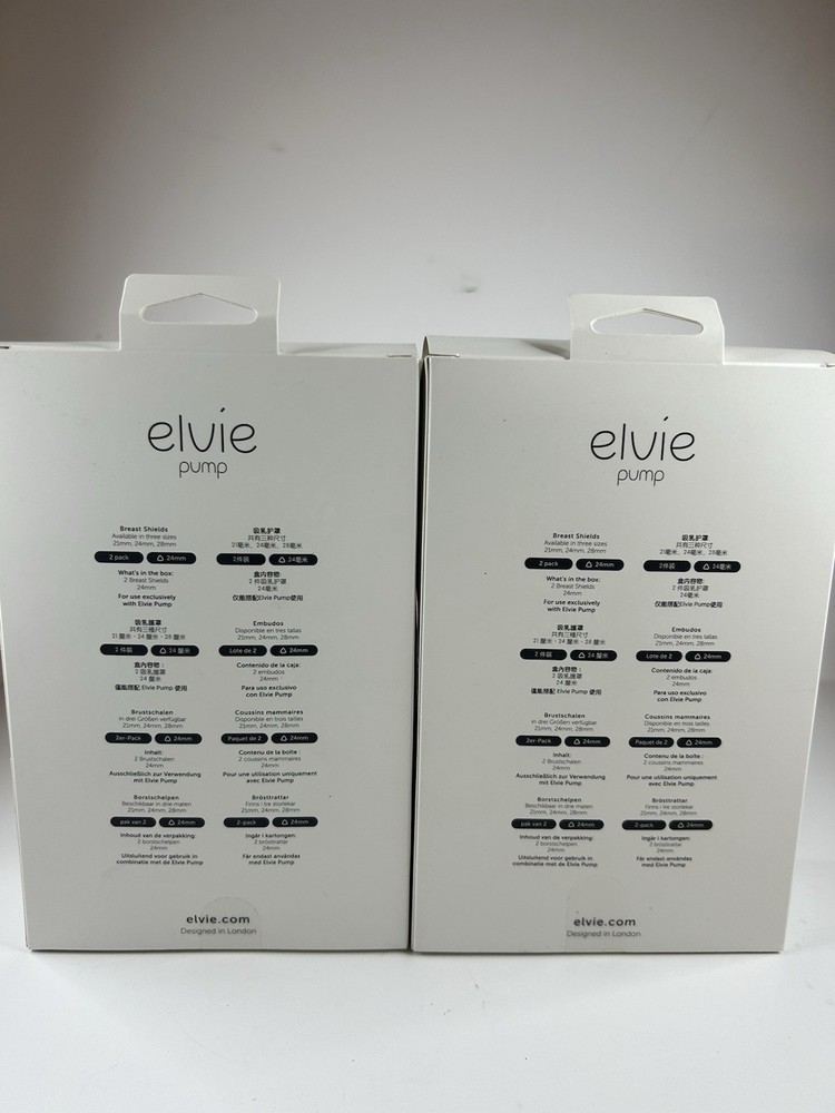Elvie Pump Breast Shields- 24mm x 2 Boxes New
