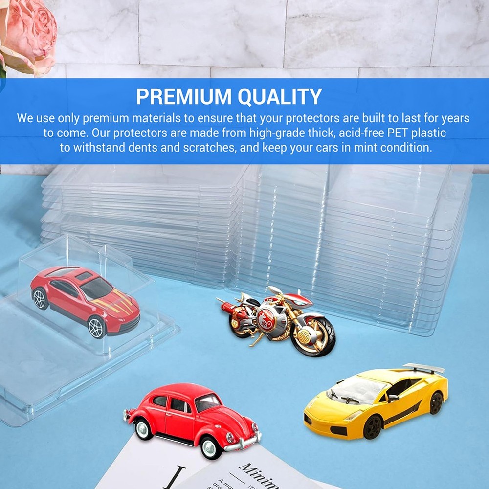 5-100Pack Short Card Clear Protector for Hot Wheels