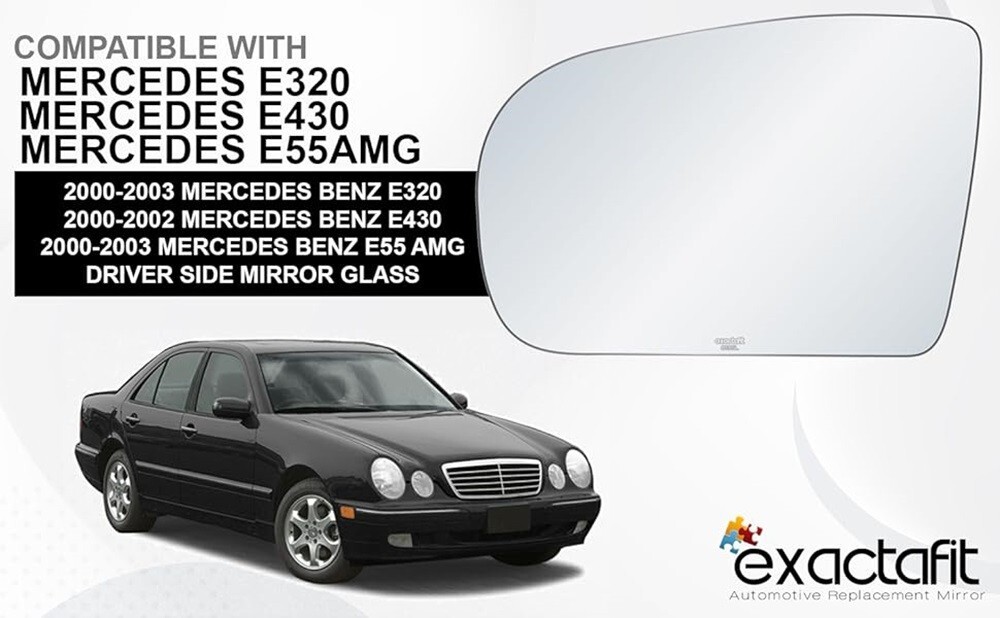 Drivers Side Mirror Replacement Glass Fit Mercedes Benz E430 E320 E55 Class AMG