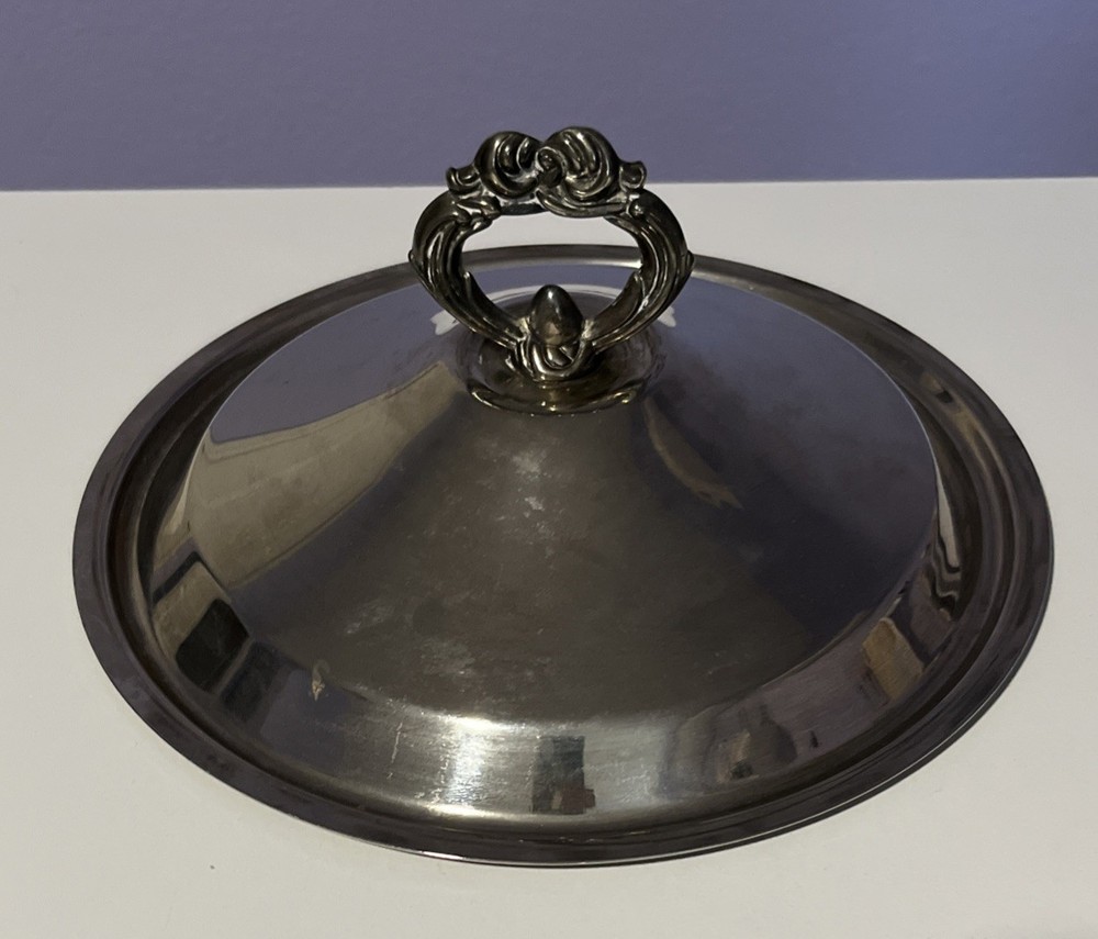 Vintage Silver Plated Server Base & Lid For Casserole Baking Serving Dish