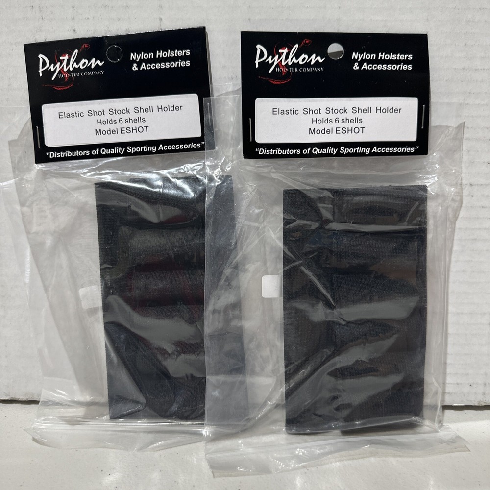 Python Holsters Co. (2) Elastic 6 Shell Holders Shotgun-Rifle Model ESHOT