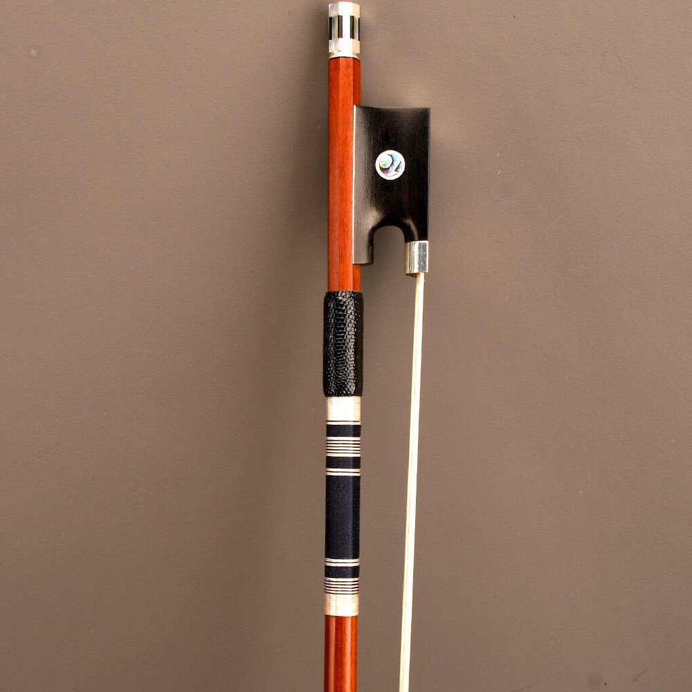 Professional Master Pernambuco Violin Bow 4/4 Stiff Stick Ebony Silver Fitted