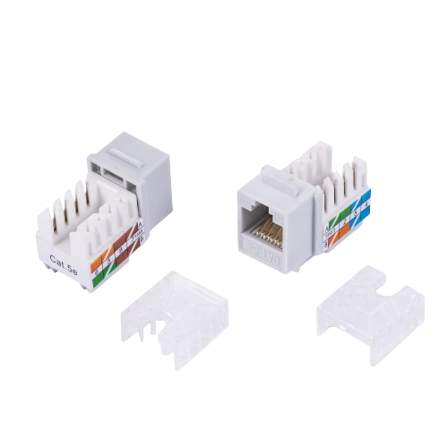 5 pack Cat5e 45° Angled Keystone Jack Network 110 Punchdown 8P8C Cat5 Gray