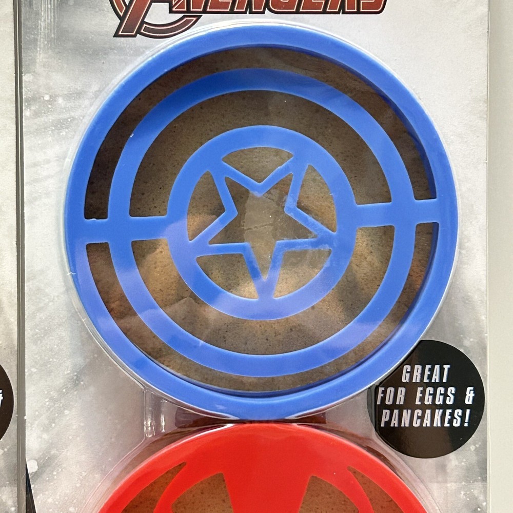 Marvel's Avengers Super Hero Logo 4 Silicone Egg & Pancake Breakfast Molds