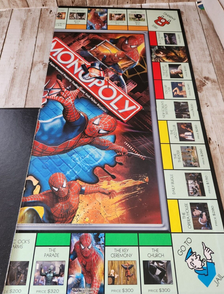 Marvel Spiderman Monopoly Replacement Game Board