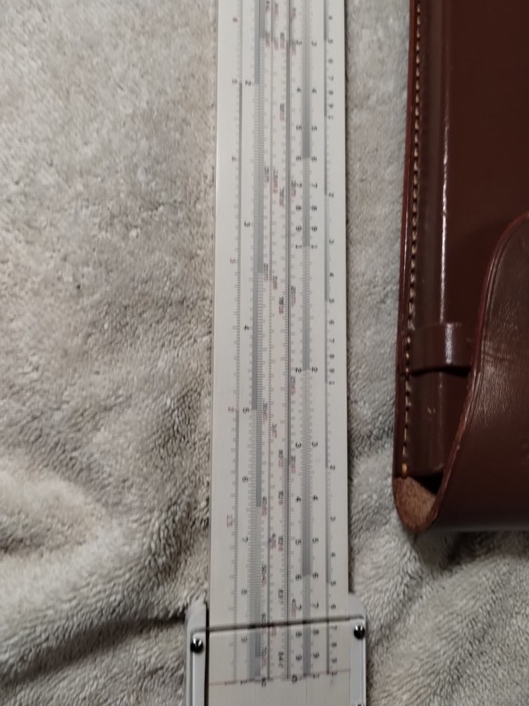 Lutz No. 252 Slide Rule With Original Leather Case