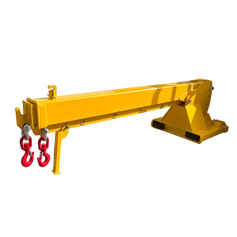 4400lb Fork Extension Mobile Crane Lifting Hoist Jib Boom Hook Angle Adjustable
