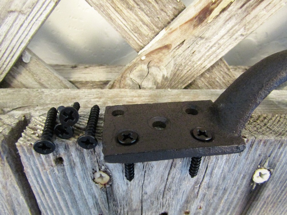 Pair Rustic Craftsman Style 6" Cast Iron Small Pull Handle w/Screws Door Cabinet