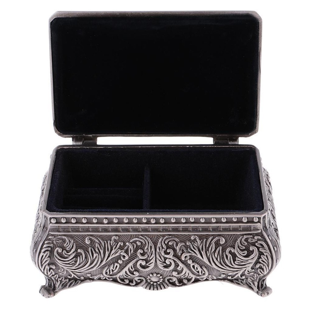 Velvet Interior Jewelry Box Container Rectangle Shape with