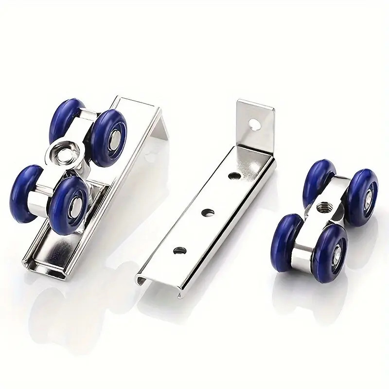 2Pcs Alloy Hardware Roller for Wooden Sliding Doors Push Pull Track Pulley