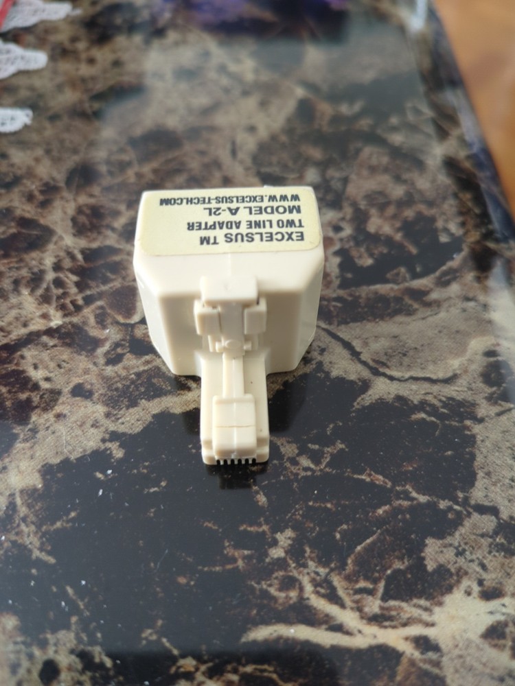 Excelsus 2-Line Adapter Model A-2L Phone Adapter Splitter