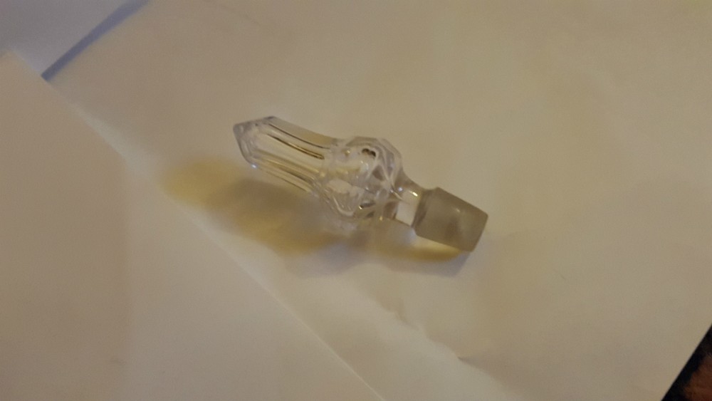 Cut Glass Scent Bottle with Silver Collar - dated 1907