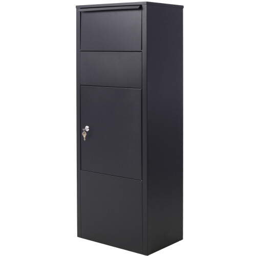 Large Package Delivery Parcel Mail Drop Box for Black, with Lockable Storage