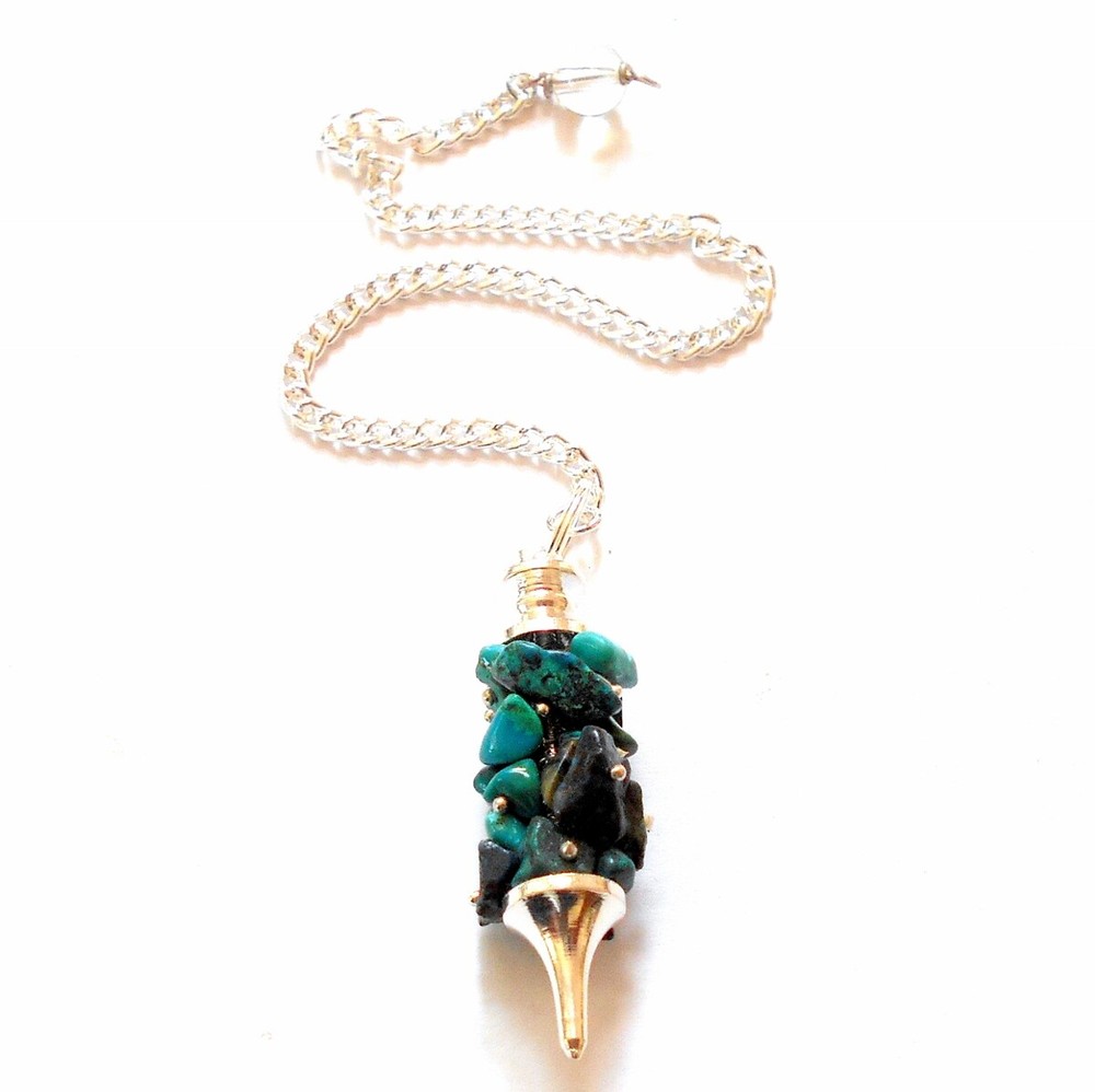 Chrysocolla Chip Pendulum for Divination and Dowsing
