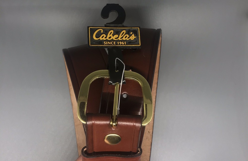 Cabelas Walnut Garrison Belt Size 50