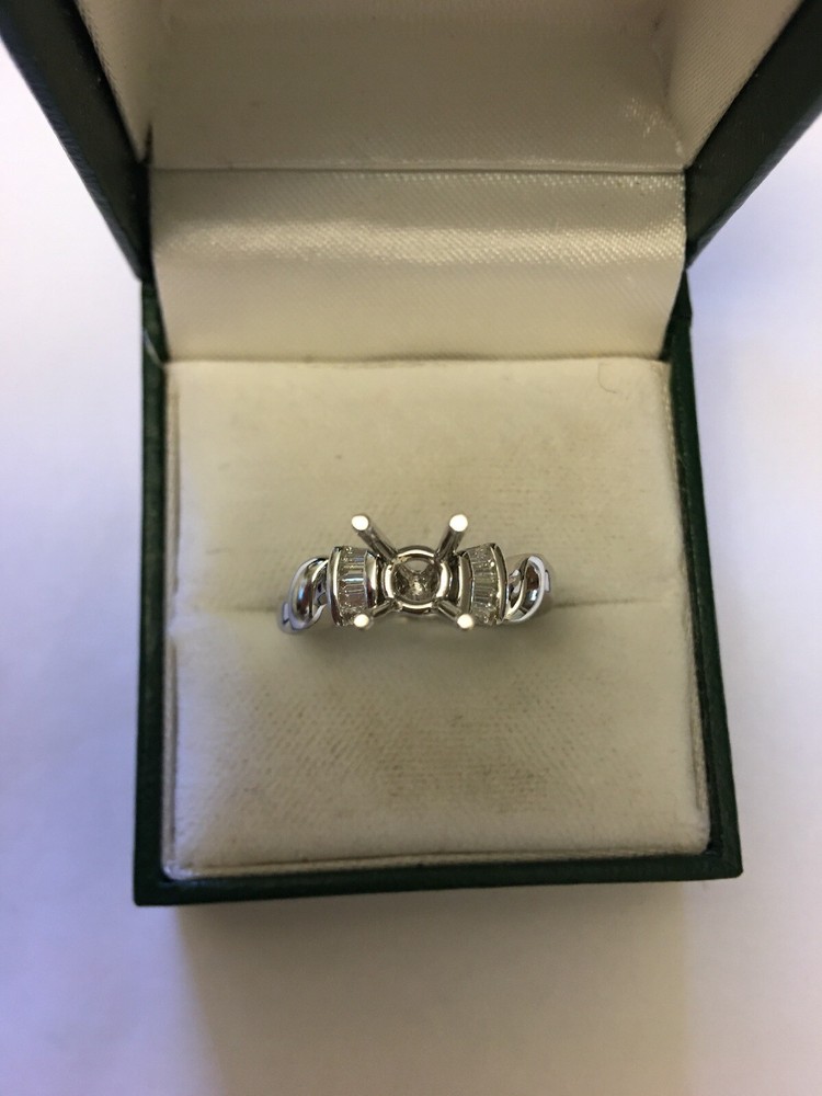 Solid 18k Gold And Diamond Engagement Ring Mounting