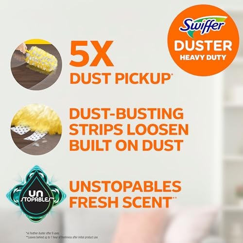 Dusters Heavy Duty, Feather Head Multi-Surface Duster Refills for Cleaning,
