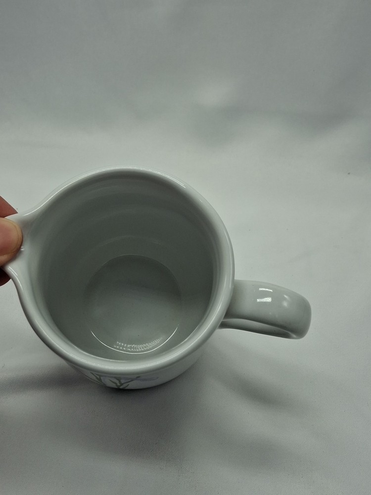 CORELLE Coordinates SHADOW IRIS CREAMer Pitcher, Stoneware.