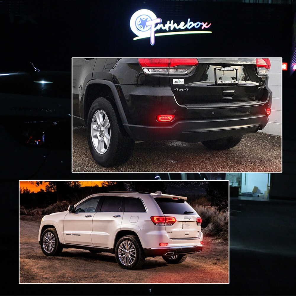 2PCS Red LED Rear Fog/Brake Light Kit For 2011-2020 Jeep Grand Cherokee