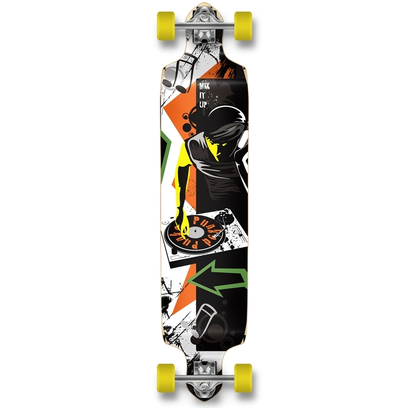 Yocaher CompleteDrop Down Longboard - Mix-It-Up Dj