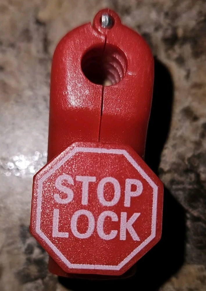 Peg Hook Locks Stop Lock 100 Pcs Plastic Red Stop Locks Retail Peg Hook Security