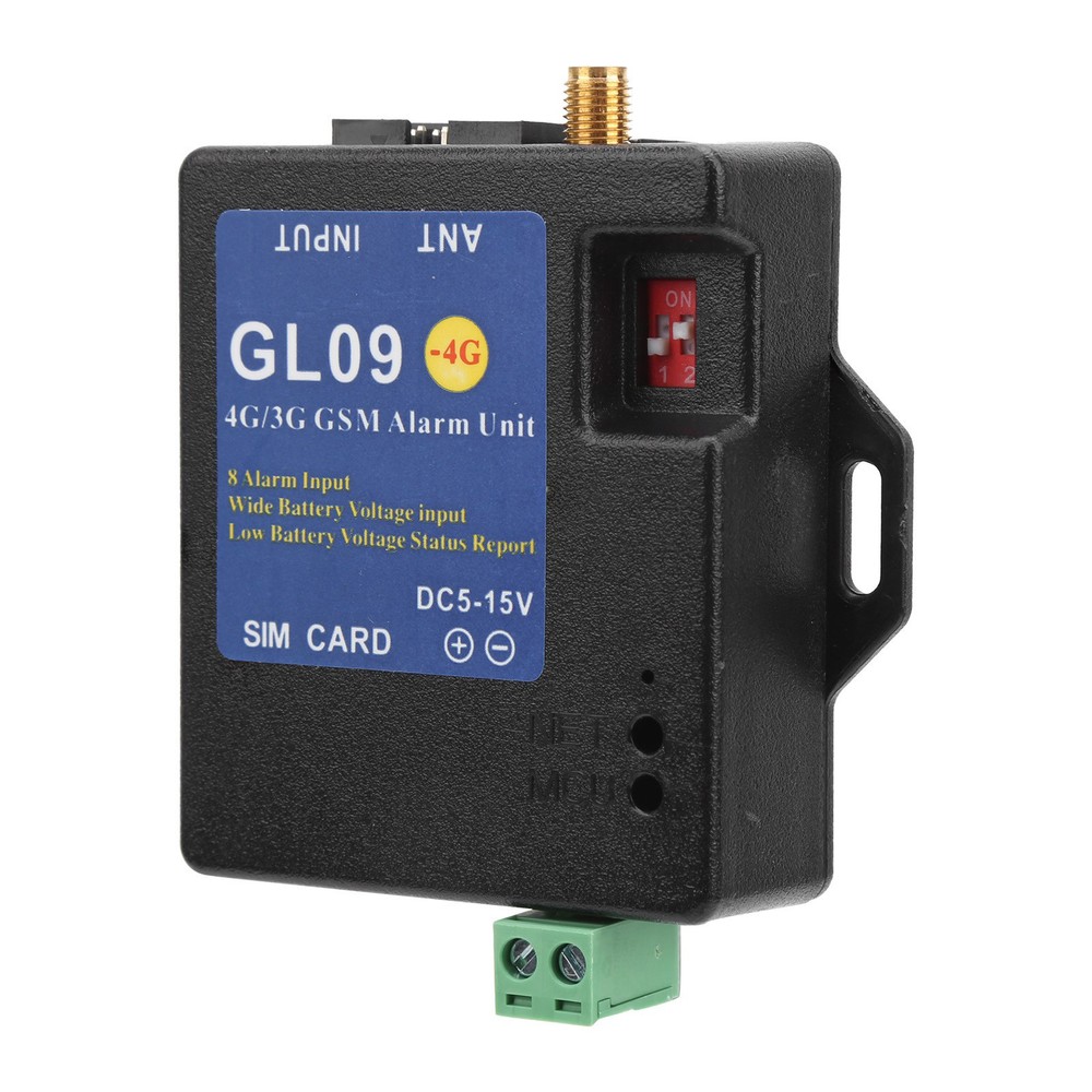 US Plug 4G/3G/GSM Alarm Security System Alert Module 8‑Channel Input Low Con Fit