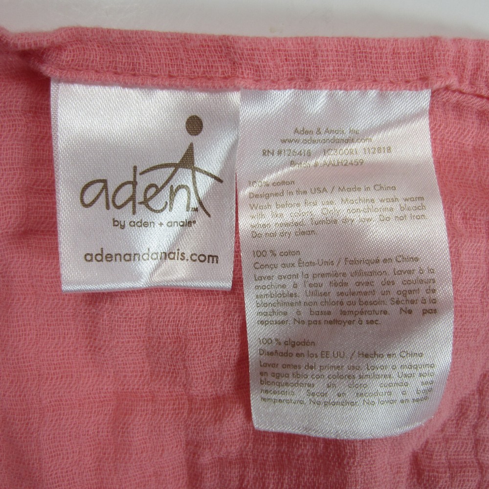 aden and anais baby blanket swaddle solid pink